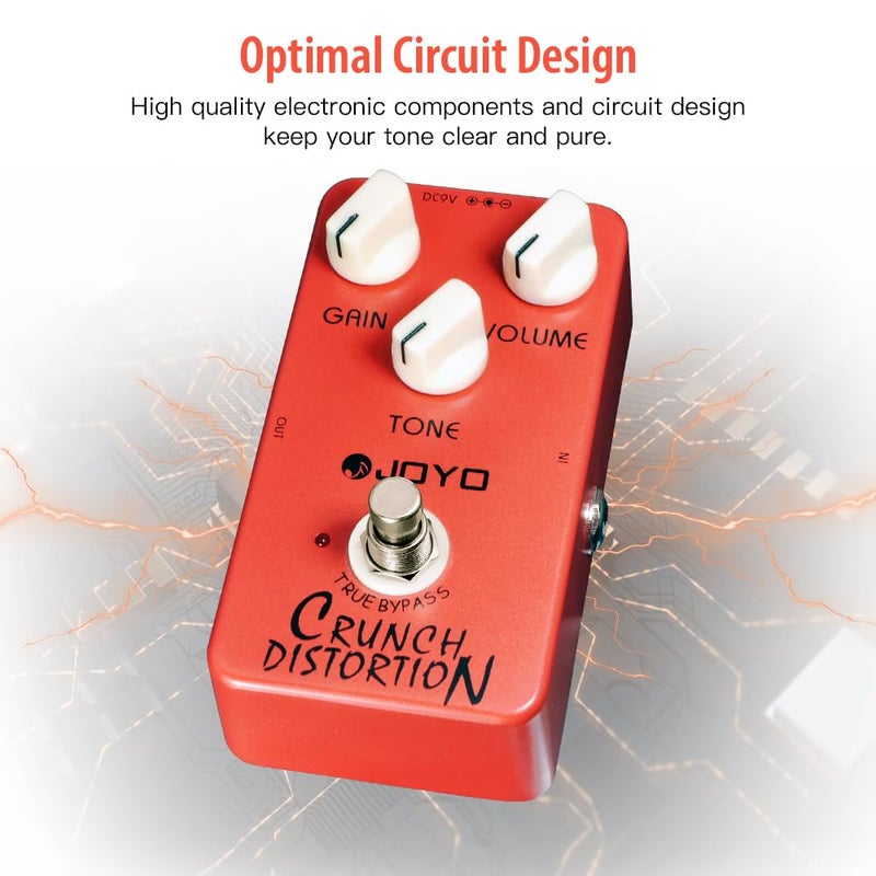JOYO Distortion Pedal Crunch Distortion of British Classic Rock Distortion Effect for Electric Guitar - True Bypass (JF-03) - Image 3